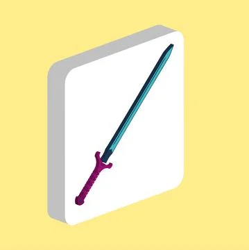 Sword Simple vector icon. Illustration symbol design template for web mobile  Stock Illustration