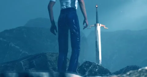 Sword in the stone Video stock 153726050