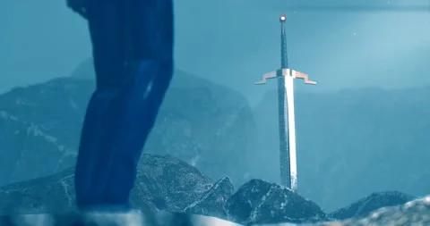 Sword in the stone Video stock 153726226