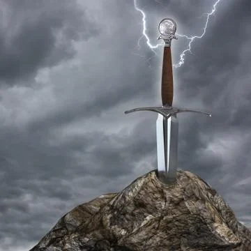 The sword in the stone Stock Illustration