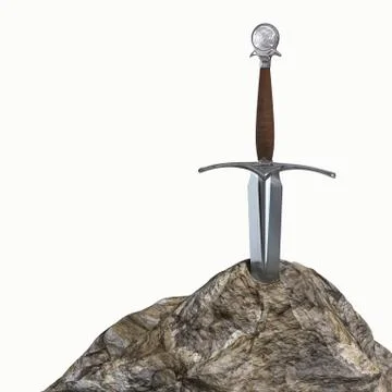 The sword in the stone Stock Illustration