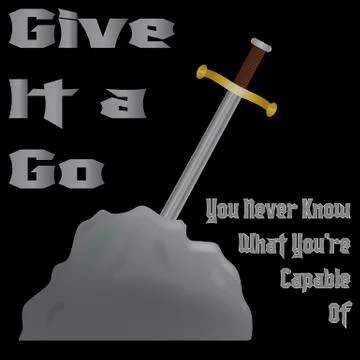 Sword in the Stone Stock Illustration