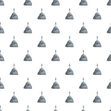 Sword in stone repeating pattern for legendary concept Stock Illustration