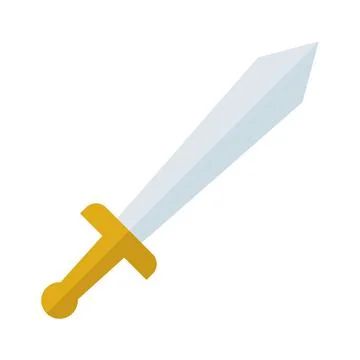 Sword vector icon isolated on white background Stock Illustration