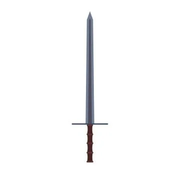 Sword vector illustration weapon vector icon. Ancient sharp blade symbol. War Stock Illustration