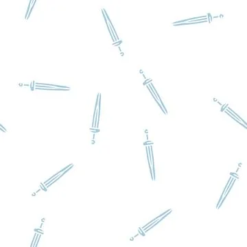 Sword viking glyph seamless pattern Stock Illustration