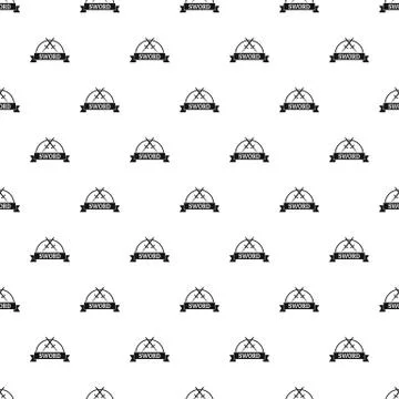 Sword warrior pattern seamless Stock Illustration