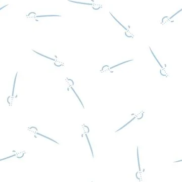 Sword weapon glyph vector seamless pattern Stockillustratie