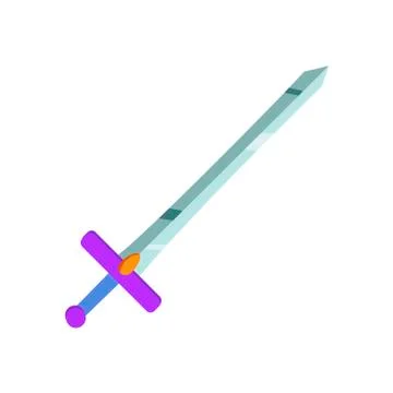 Sword on white background. Vector illustration EPS 10. Stock Illustration