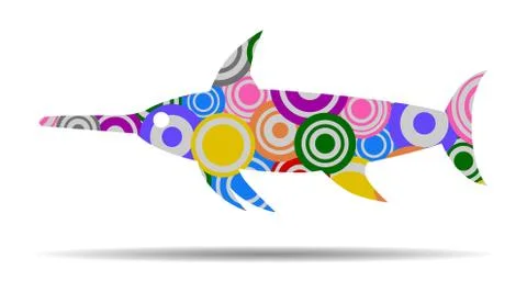 Swordfish circles icon vector イラスト素材
