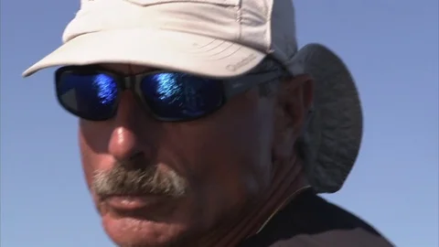 Swordfish hunter at the end of the catwalk ready to hit the fish, close up Video stock 79753647
