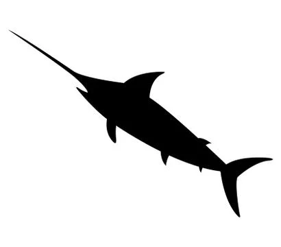 Swordfish icon on white background Stock Illustration