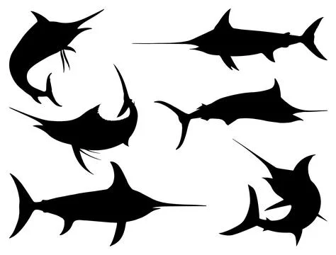 SWORDFISH SILHOUETTE VECTOR ART Stock Illustration