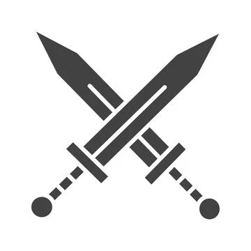 Swords icon vector image. Stock Illustration