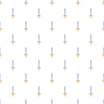 Swords seamless pattern creating decorative backdrop design Stockillustratie