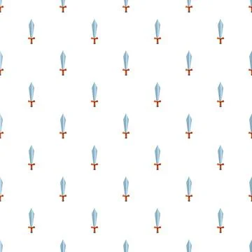 Swords weapon medieval pattern on white background Stock Illustration