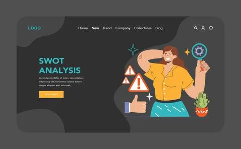 SWOT Analysis concept. Flat vector illustration Stockillustratie
