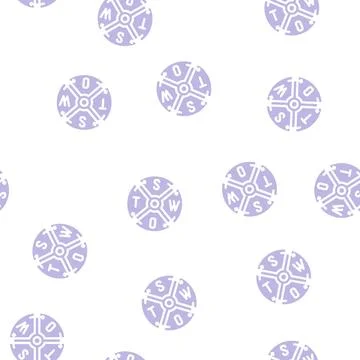 Swot analysis glyph vector seamless pattern Stock Illustration