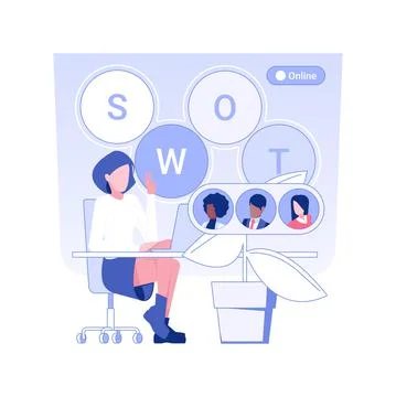 SWOT analysis isolated concept vector illustration. Stock Illustration