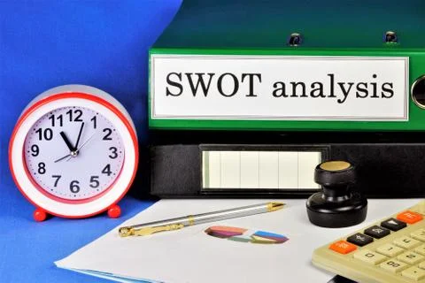 SWOT analysis - a method of strategic planning Stock Photos