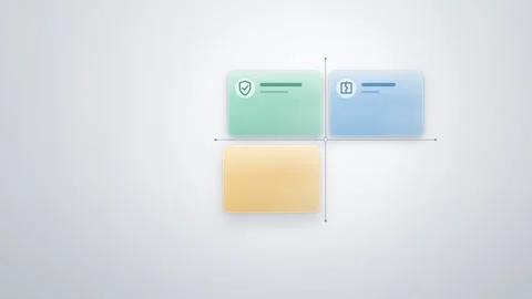 SWOT Analysis Quadrant Matrix Business Build Video stock 347011194