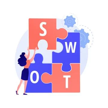 SWOT analysis vector concept metaphor Stock Illustration