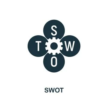 SWOT icon. Creative element design from fintech technology icons collection Illustrazione stock