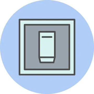 Swtich Line Filled Circle Icon Stock Illustration