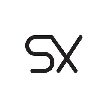 Sx initial letter vector logo icon Stock Illustration