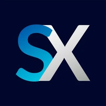 SX Letter logo design vector template. Stock Illustration