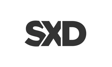 SXD logo design template with strong and modern bold text. Initial based ve.. Illustrazione stock