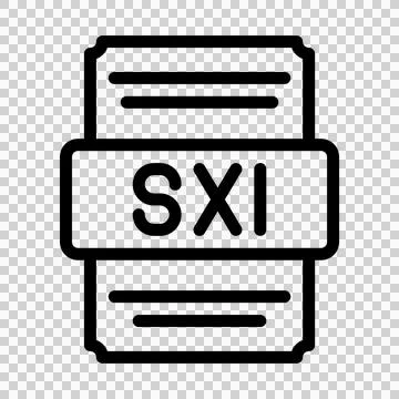 Sxi icons file type. spreadsheet files document icon with outline design. vector 스톡 일러스트