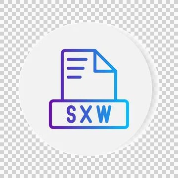 Sxw document format file icon. with gradient outlines. vector illustration. 스톡 일러스트