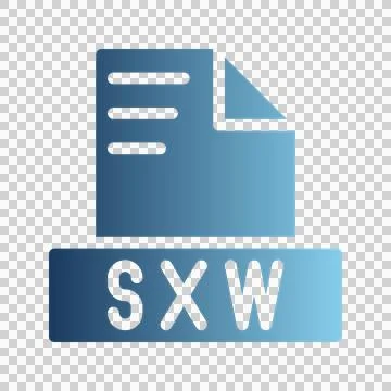 Sxw document icons text file, with gradients. Stock Illustration