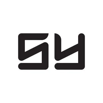 Sy initial letter vector logo icon Illustrazione stock