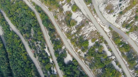 Сycling on a mountain road. Stock Footage 114770387