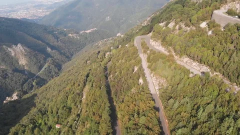 Сycling on a mountain road. Stock Footage 114770449