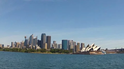 Sydney and opera from ferry.mp4 Stock Footage 10821090