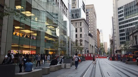 Sydney Apple store Stock Footage 107347611