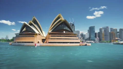 Sydney, Australia - december, 2019: hyper lapse. Circular Quay and Opera House Stock-Footage 221512083