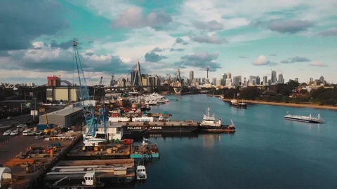 Sydney Australia drone shot Stock Footage