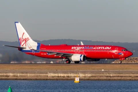 Sydney, Australia - October 9, 2013: Virgin Blue Airlines Boeing 737 airliner Stock Photos