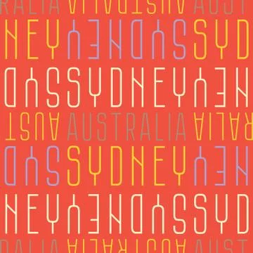 Sydney, Australia seamless pattern Stock Illustration