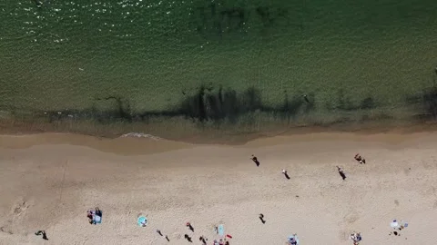 Sydney - Balmoral Beach Aerial View Stock Footage