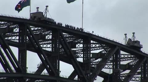 Sydney Bridge People Stock-Footage 44193640
