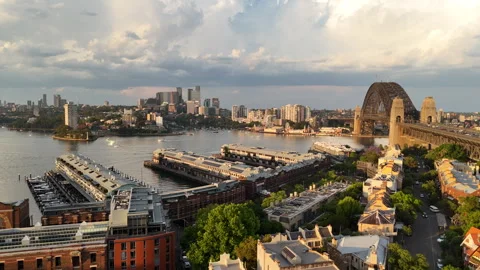 Sydney Bridge take-off Stock Footage 344061868