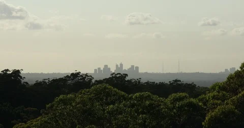 Sydney CBD from Afar Stock Footage 121644107