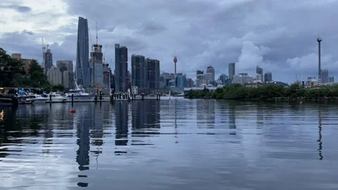 Sydney CBD and reflection Stock Footage 172420389