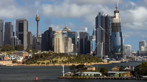 Sydney CBD construction Day Time lapse Stock Footage 118502503