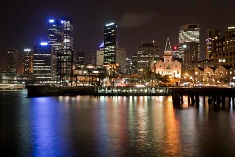 Sydney cbd at night Foto stock